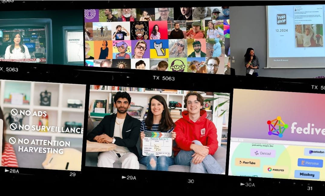 a photo collage showing photos in a film strip