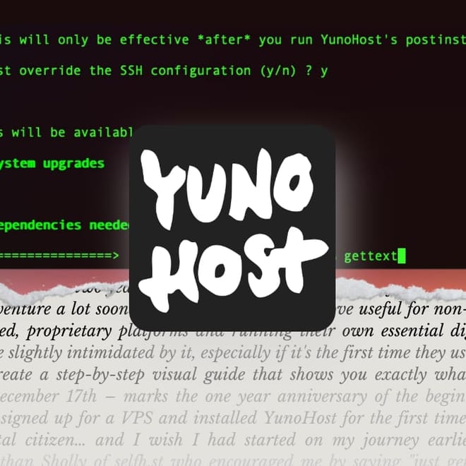 Image of: A newbie's guide to self-hosting with YunoHost. Part 2: installation & setup